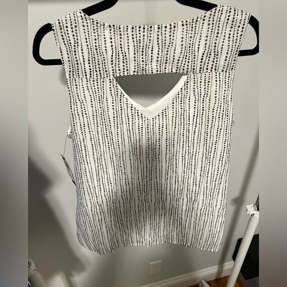 NWT AB Studio Large White & Black tank blouse - Picture 8 of 8
